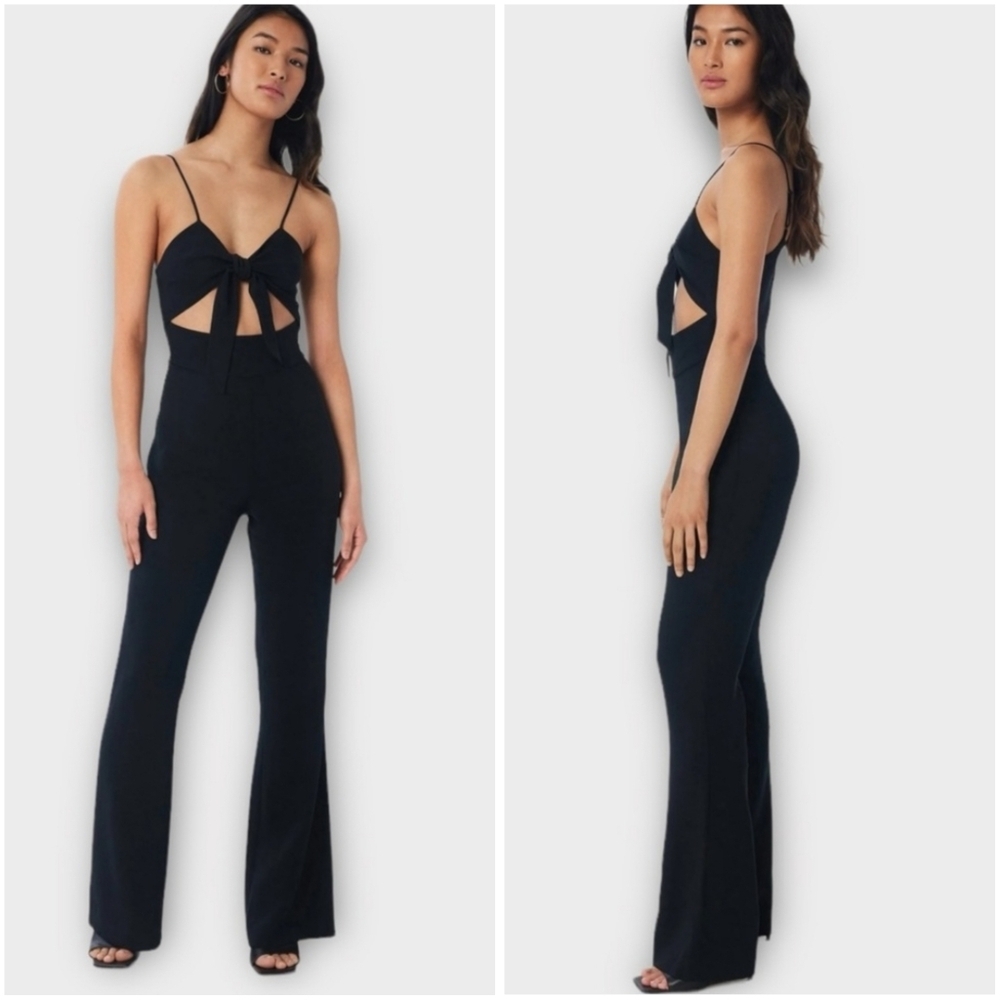 Revolve Lita by Ciara Black Front Knot Jumpsuit XL NWT New